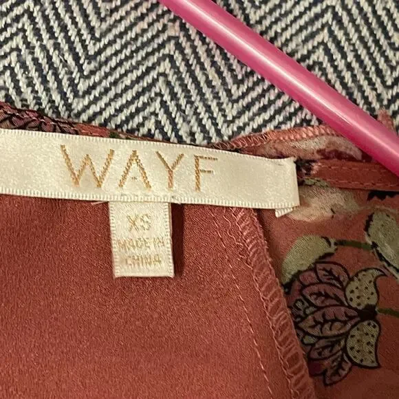 WAYF - Pink Floral Long Sleeve Midi Dress - Picture 5 of 9